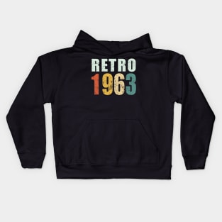 58th Birthday Gifts Year Old - Retro 1963 T-Shirt Kids Hoodie